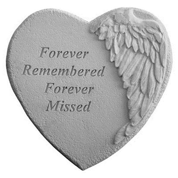 Kay Berry Kay Berry 08907 Winged Heart Memorial Stone - Forever Remembered... 8907